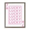 Stupell Industries Lucky Seven of Diamonds Framed Floater Canvas Wall Art Design by Angela Nickeas